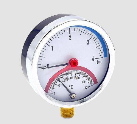 ترمومتر مانومتر دیگ صفحه 8 سانت