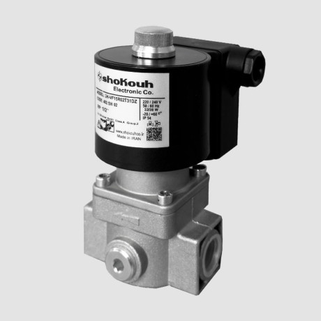 شیر برقی گاز تک ضرب نرمالی کلوز 1/2 اینچ شکوه